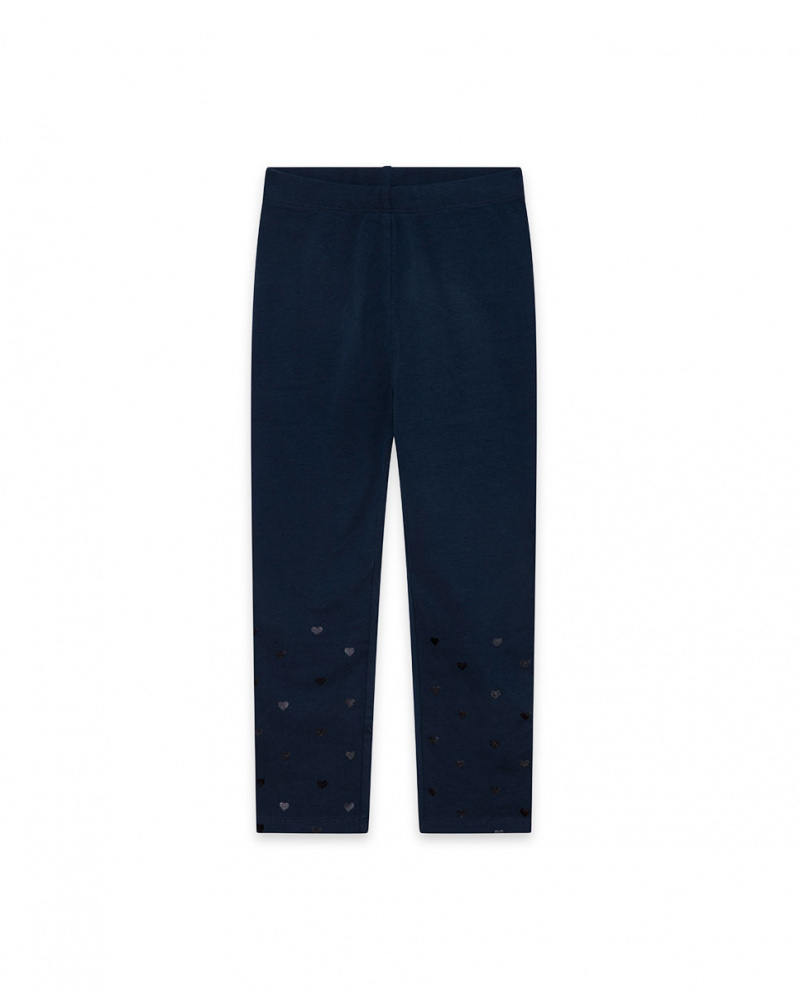 Legging en maille bleu marine Girl Basics Kids W23