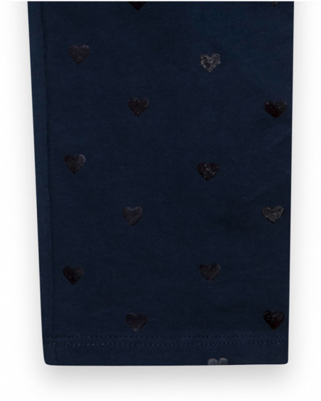 Legging en maille bleu marine Girl Basics Kids W23