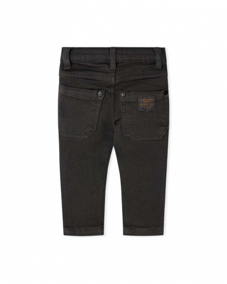 Pantalon Twill Gris Et Gris Garçon Basics Bébé W23
