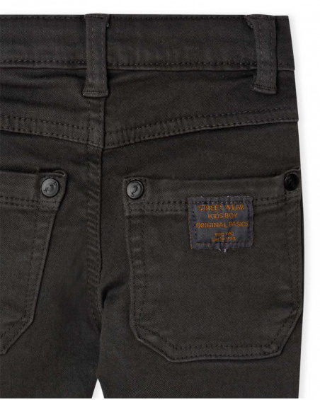 Pantalon Twill Gris Et Gris Garçon Basics Bébé W23