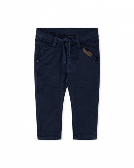 Pantalon Twill Marine Garçon Basics Bébé W23