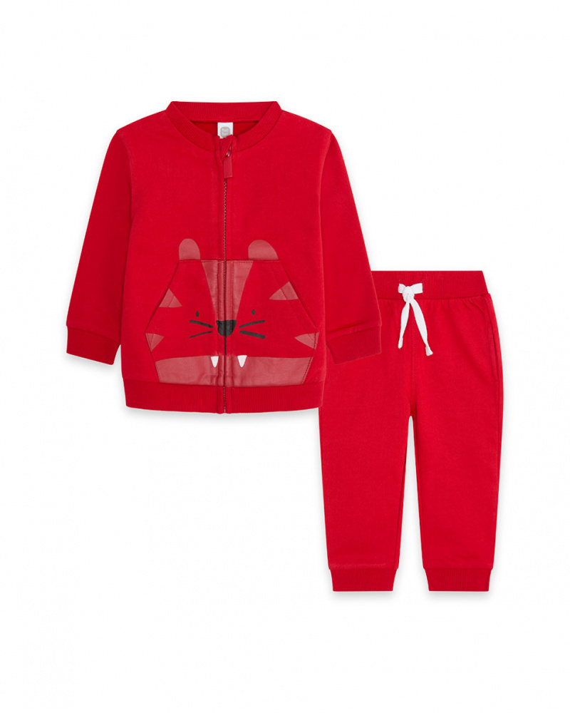 Survêtement Peluche Rouge Garçon Basics Bébé W23