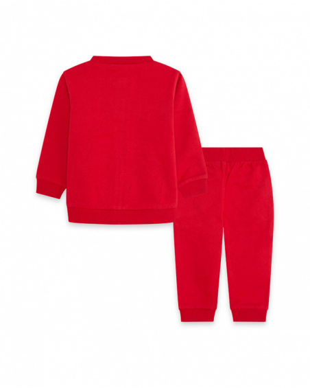 Survêtement Peluche Rouge Garçon Basics Bébé W23