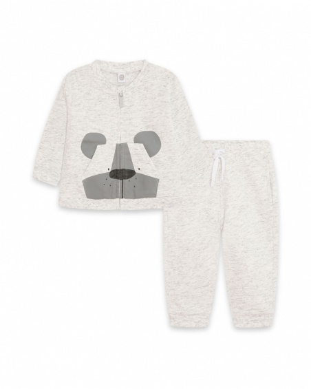 Survêtement Gris Peluche Garçon Basics Bébé W23 Survêtement Gris Peluche Garçon Basics Bébé W23