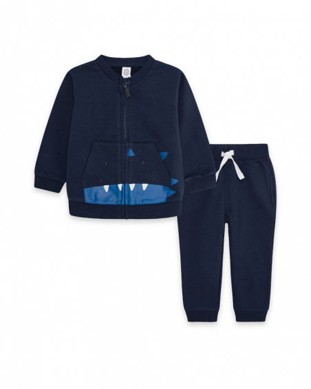 Survêtement Peluche Bleu Marine Garçon Basics Bébé W23