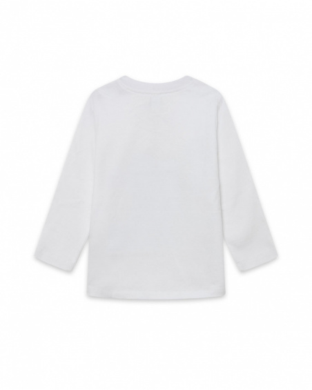 T-shirt Maille Blanc Et Blanc Garçon Basics Bébé W23