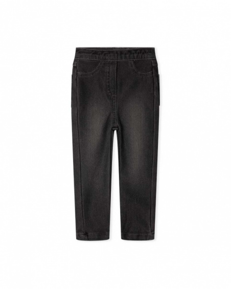 Jegging peluche noir Fille Basics Bébé W23 Jegging peluche noir Fille Basics Bébé W23