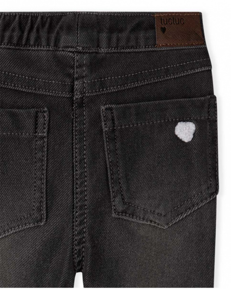 Jegging peluche noir Fille Basics Bébé W23 Jegging peluche noir Fille Basics Bébé W23