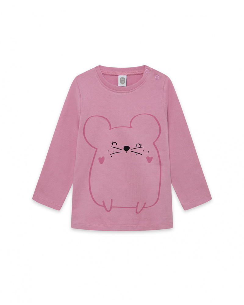 T-shirt Maille Rose Fille Basics Bébé W23