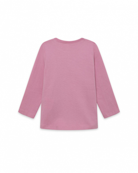 T-shirt Maille Rose Fille Basics Bébé W23 T-shirt Maille Rose Fille Basics Bébé W23
