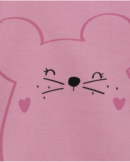 T-shirt Maille Rose Fille Basics Bébé W23 T-shirt Maille Rose Fille Basics Bébé W23