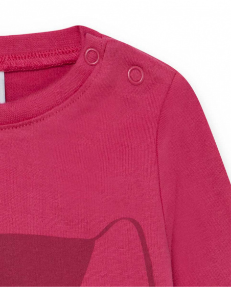 T-shirt Maille Fuchsia Fille Basics Bébé W23 T-shirt Maille Fuchsia Fille Basics Bébé W23