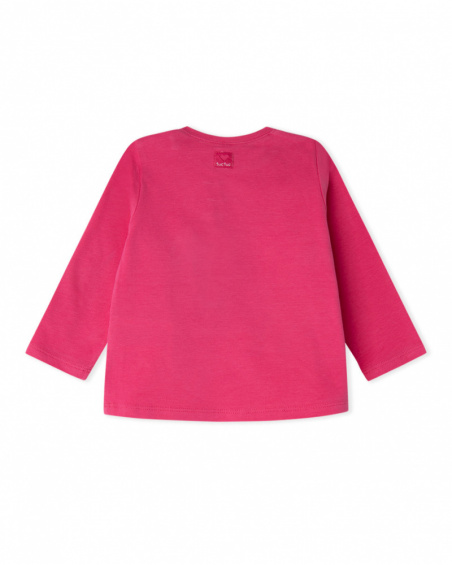 T-shirt Maille Fuchsia Et Fuchsia Fille Basics Bébé W23 T-shirt Maille Fuchsia Et Fuchsia Fille Basics Bébé W23