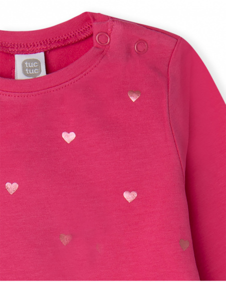 T-shirt Maille Fuchsia Et Fuchsia Fille Basics Bébé W23 T-shirt Maille Fuchsia Et Fuchsia Fille Basics Bébé W23