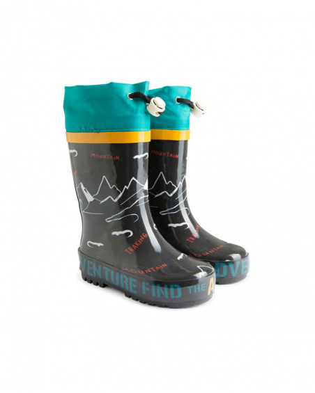 Bottes de Pluie Marron Garçon Randonnée Trail