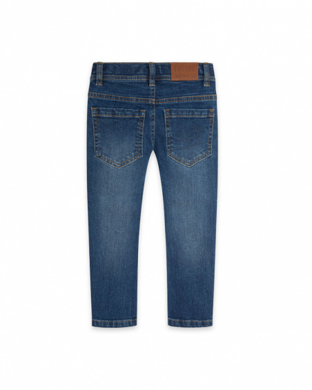 Pantalon Denim Bleu Garçon Randonnée Trail