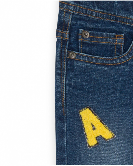 Pantalon Denim Bleu Garçon Randonnée Trail