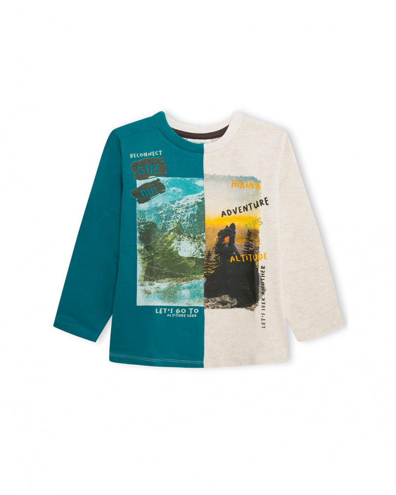 T-shirt vert Knitted Boy Hiking Trail