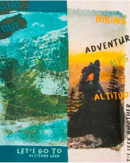 T-shirt vert Knitted Boy Hiking Trail