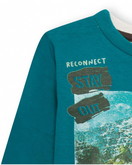 T-shirt vert Knitted Boy Hiking Trail