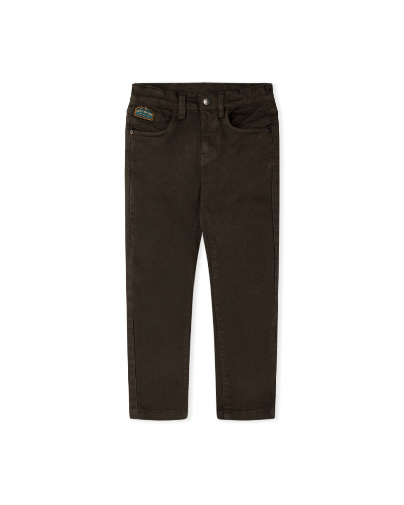 Pantalon en sergé marron Boy Hiking Trail