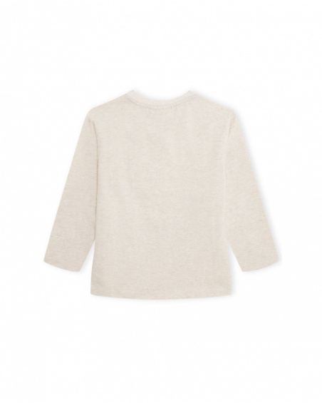 T-shirt En Maille Beige Et Marron Sentier De Randonnée Garçon
