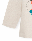 T-shirt En Maille Beige Et Marron Sentier De Randonnée Garçon T-shirt En Maille Beige Et Marron Sentier De Randonnée Garçon