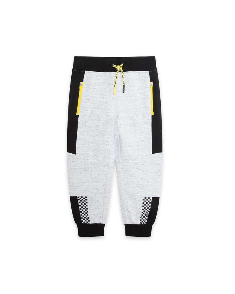 Pantalon en peluche gris pour enfants Speed Race