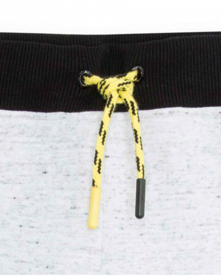 Pantalon en peluche gris pour enfants Speed Race
