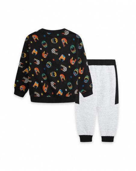 Sweat Noir En Peluche Et Pantalon Garçon Speed Race Sweat Noir En Peluche Et Pantalon Garçon Speed Race