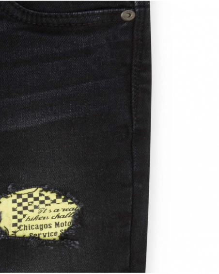 Pantalon Denim Noir pour Enfants Speed Race