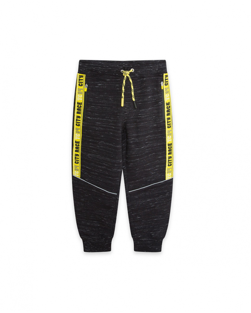 Pantalon en peluche noir pour enfants Speed Race
