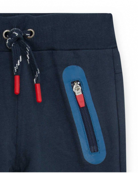 Pantalon en peluche bleu garçon Ski Explorers Pantalon en peluche bleu garçon Ski Explorers