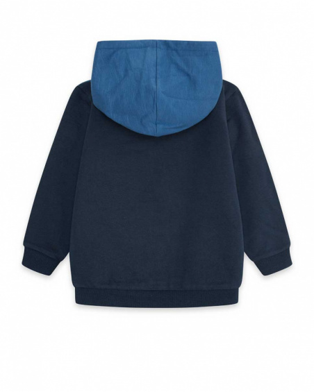 Sweat Peluche Bleu Et Rouge Garçon Ski Explorers Sweat Peluche Bleu Et Rouge Garçon Ski Explorers