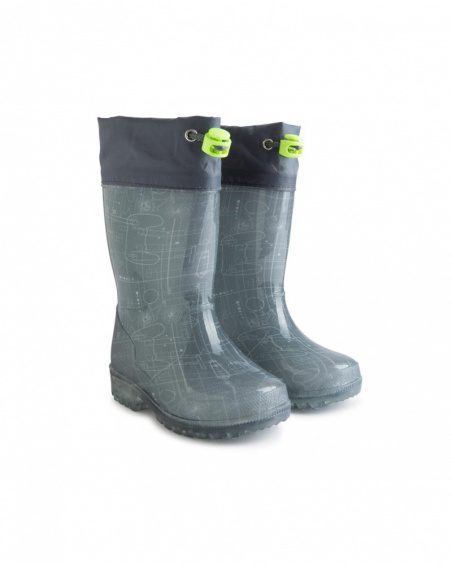 Bottes De Pluie Gris Clair Garçon Active