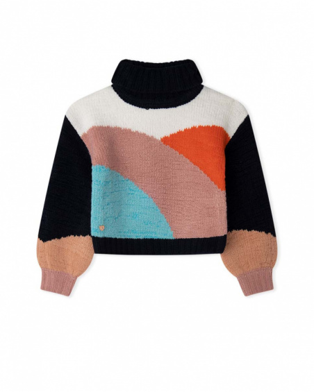 Pull Tricot Bleu Fille Night Garden