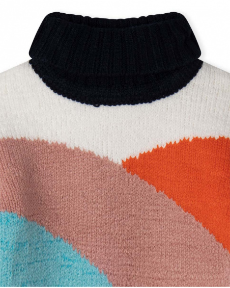 Pull Tricot Bleu Fille Night Garden