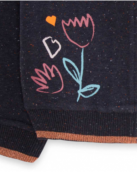 Sweat Capuche Peluche Bleu Fille Night Garden