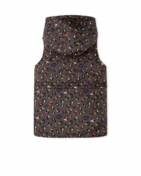 Gilet fille réversible gris Wild & Free