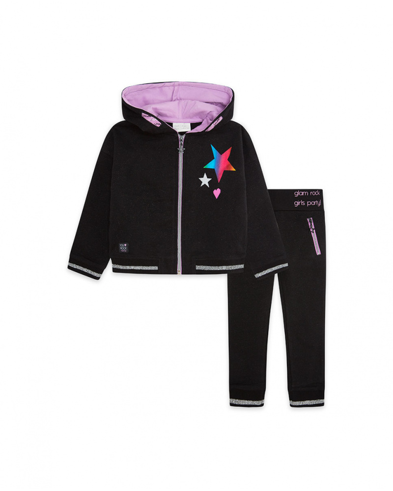 Sweat Et Jogging Peluche Noir Fille Glam Rock