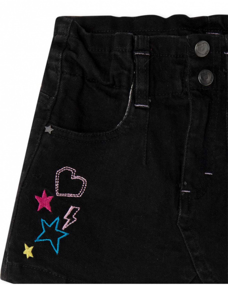 Jupe Denim Noire Fille Glam Rock Jupe Denim Noire Fille Glam Rock
