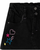Jupe Denim Noire Fille Glam Rock Jupe Denim Noire Fille Glam Rock