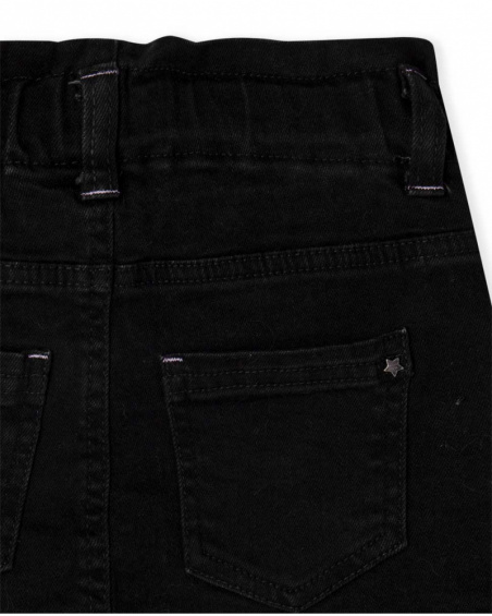 Jupe Denim Noire Fille Glam Rock Jupe Denim Noire Fille Glam Rock