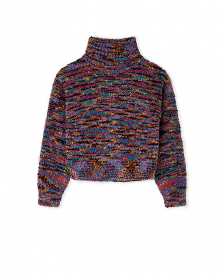 Pull Tricot Rose Fille Glam Rock