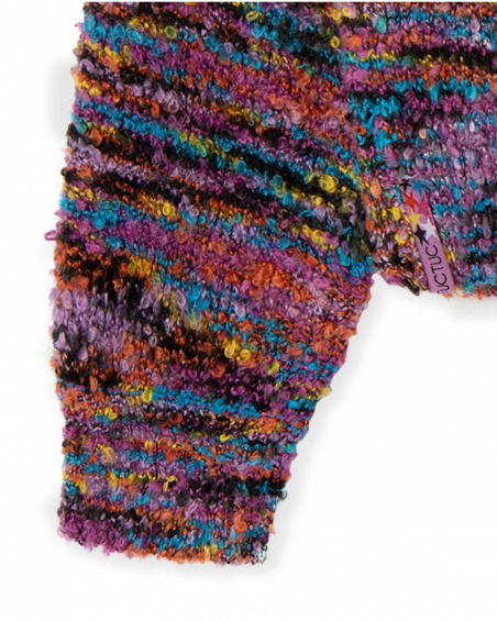 Pull Tricot Rose Fille Glam Rock