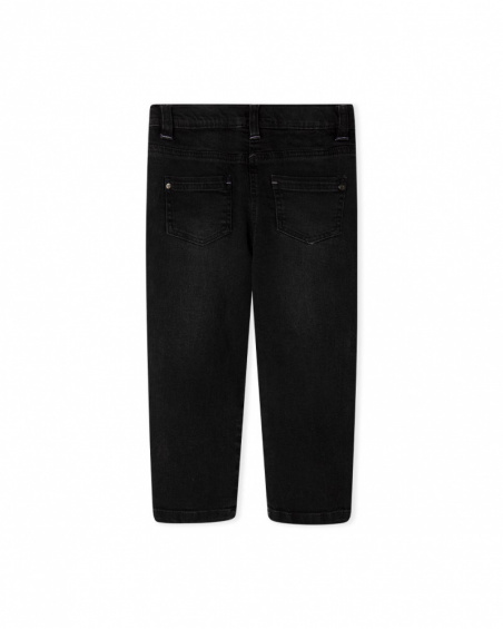 Pantalon Denim Noir Fille Glam Rock Pantalon Denim Noir Fille Glam Rock