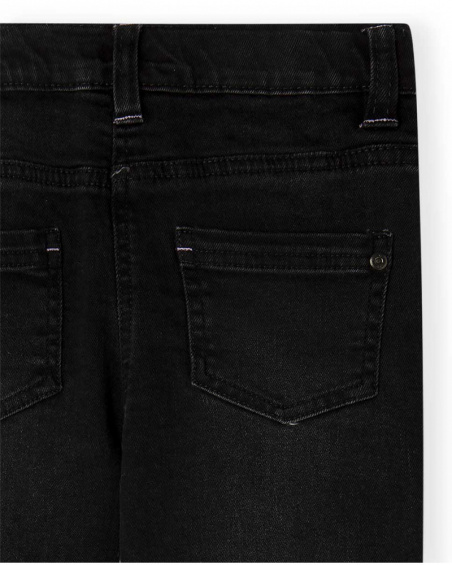 Pantalon Denim Noir Fille Glam Rock Pantalon Denim Noir Fille Glam Rock