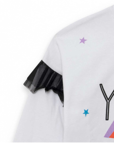 T-shirt en maille blanc Glam Rock Girl T-shirt en maille blanc Glam Rock Girl