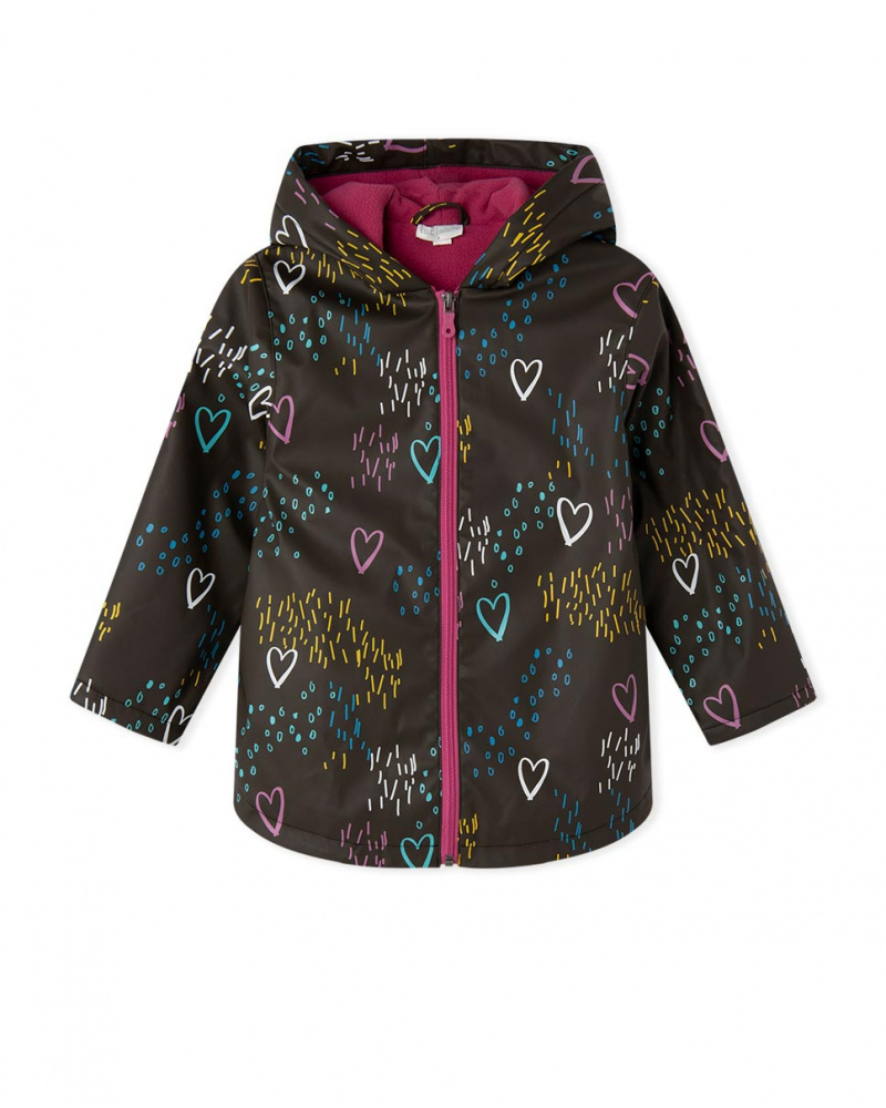 Trench Coat Marron Fille Fleurs d'Hiver