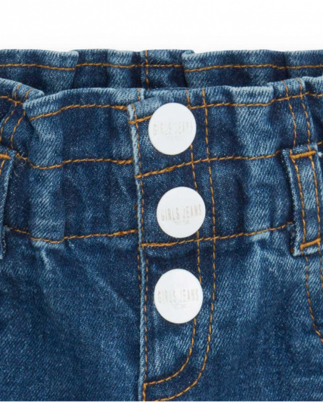 Short Denim Bleu Fille Winter Flowers